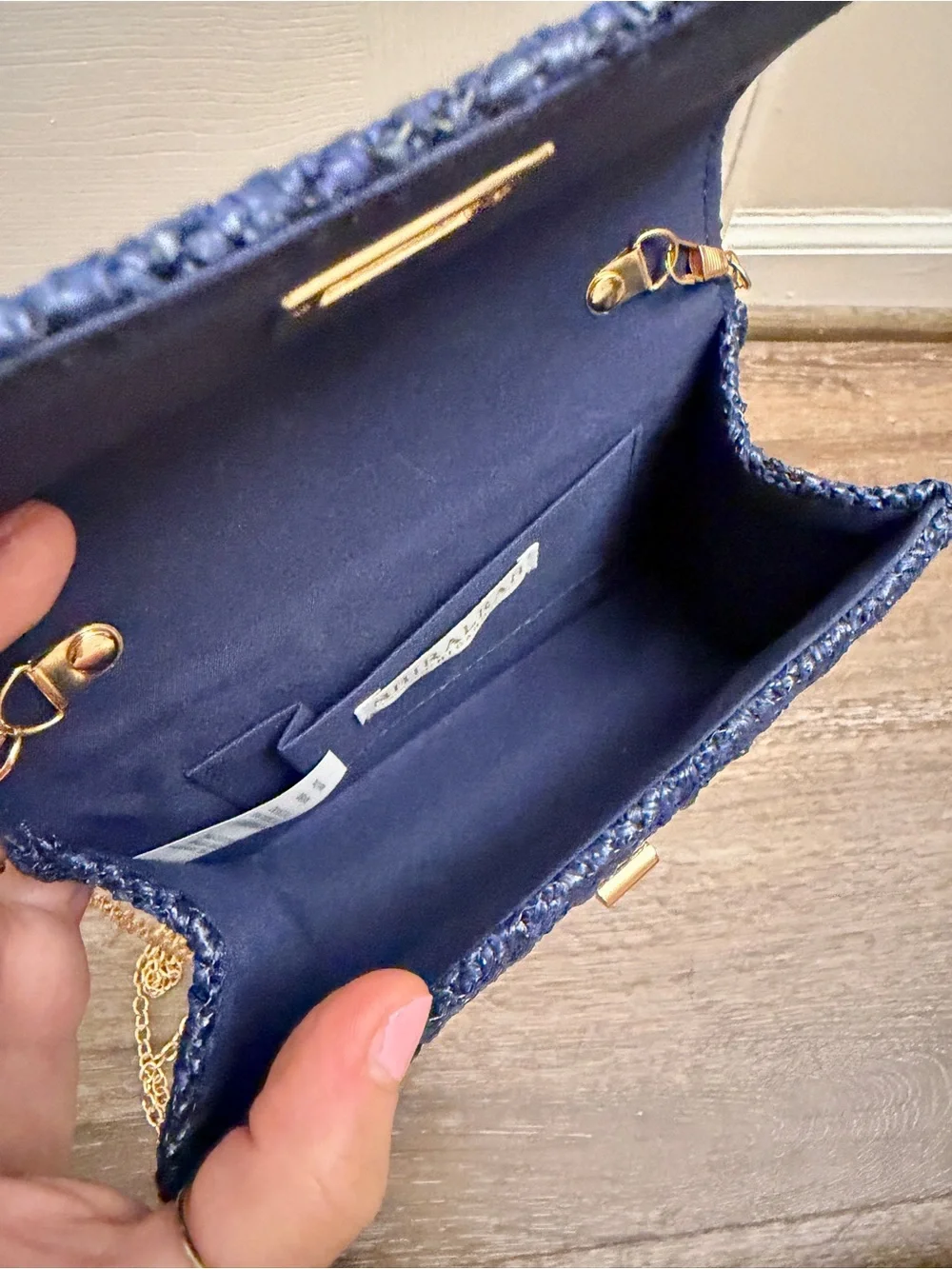 Shiraleah Marisol Woven Mini Bag in Navy Blue